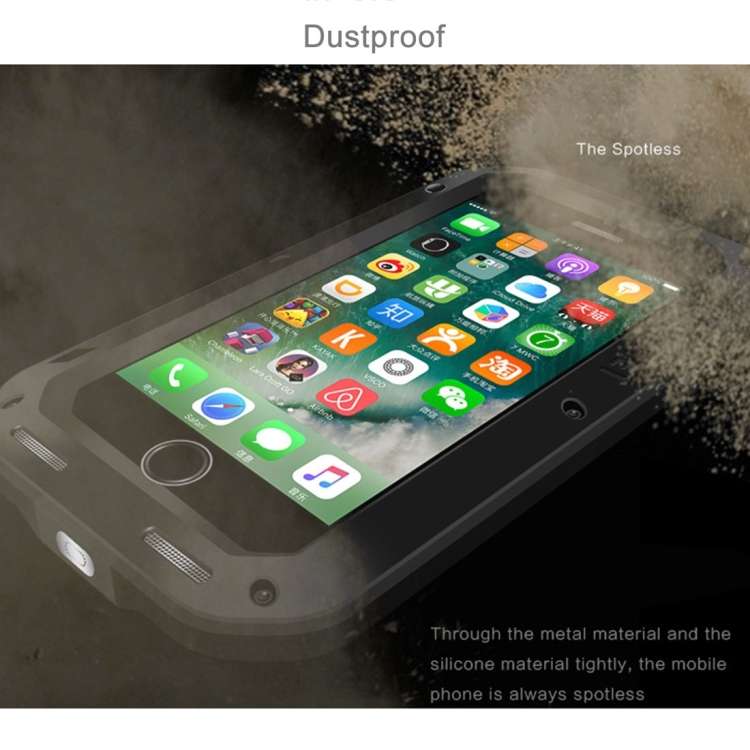LOVE MEI for  iPhone 7 Professional and Powerful Dustproof Shockproof Anti-slip Metal Protective ...