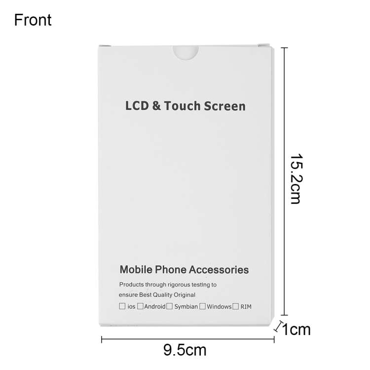50 PCS Cardboard Packaging White Box for iPhone 8 / 7 LCD Screen