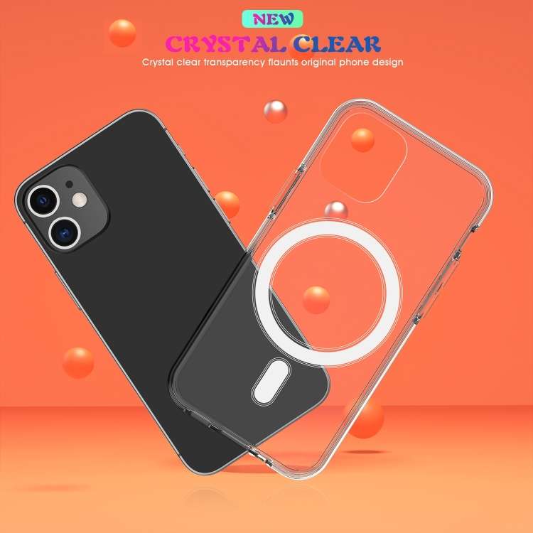 For iPhone SE 2020 / 8 Magsafe Case Simple Magnetic Ring All-inclusive Clear Crystal Acrylic PC +...