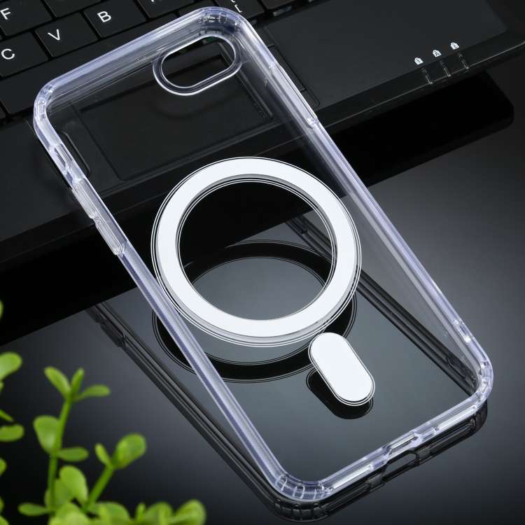 For iPhone SE 2020 / 8 Magsafe Case Simple Magnetic Ring All-inclusive Clear Crystal Acrylic PC +...