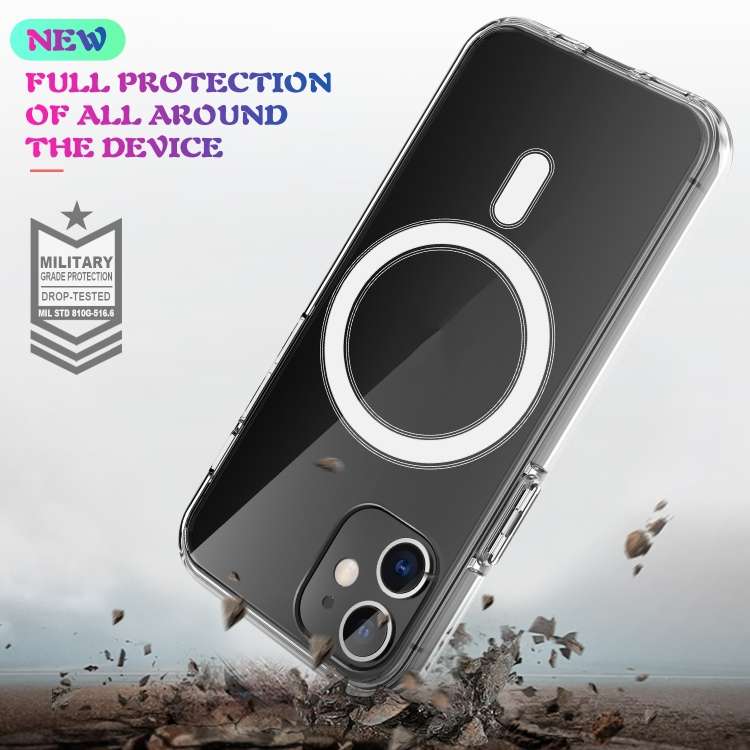 For iPhone SE 2020 / 8 Magsafe Case Simple Magnetic Ring All-inclusive Clear Crystal Acrylic PC +...