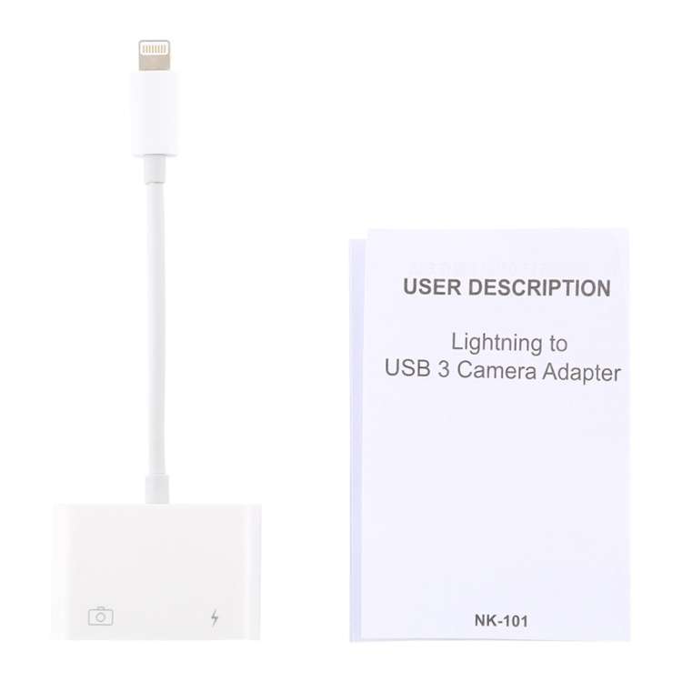 NK101 8 Pin to USB Camera Reader Adapter, Compatible with IOS 9.1 and Above Systems