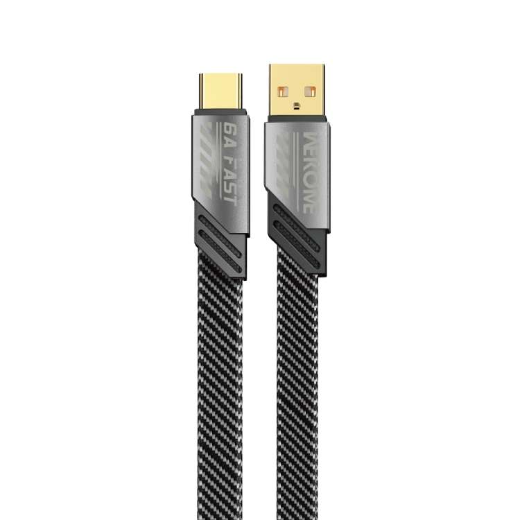 WK WDC-190a Mech Series 6A USB to USB-C/Type-C Fast Charge Data Cable, Length: 1m, USB to USB-C/T...