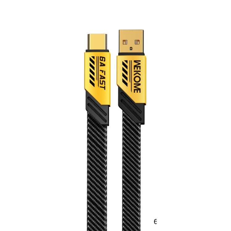 WK WDC-190a Mech Series 6A USB to USB-C/Type-C Fast Charge Data Cable, Length: 1m, USB to USB-C/T...