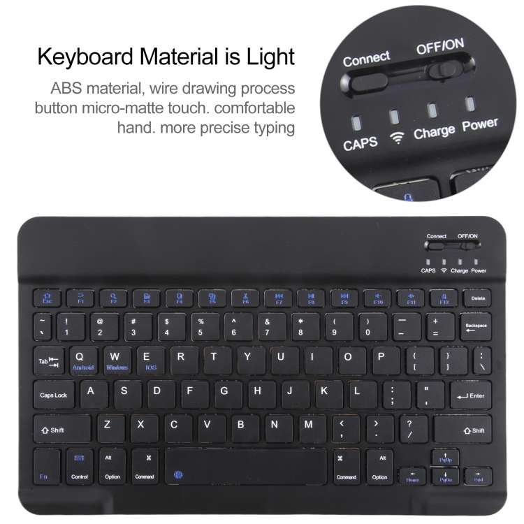 For iPad Pro 9.7 / 9.7 inch 2017 / 9.7 2018 / Air / Air 2 IP071 Separable ABS Smart Bluetooth Key...
