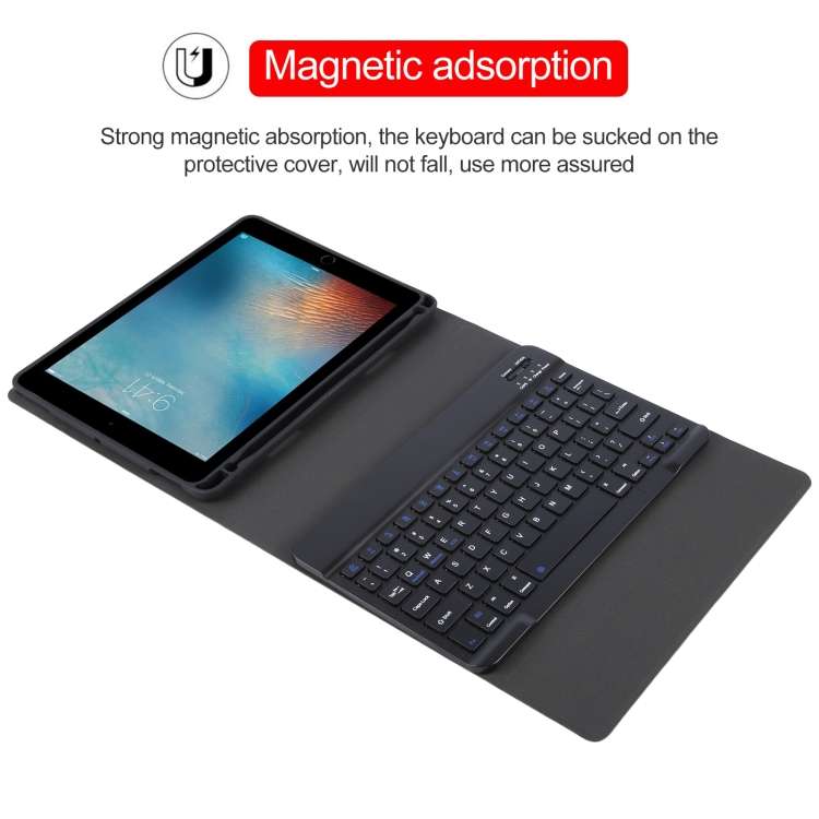 For iPad Pro 9.7 / 9.7 inch 2017 / 9.7 2018 / Air / Air 2 IP071 Separable ABS Smart Bluetooth Key...
