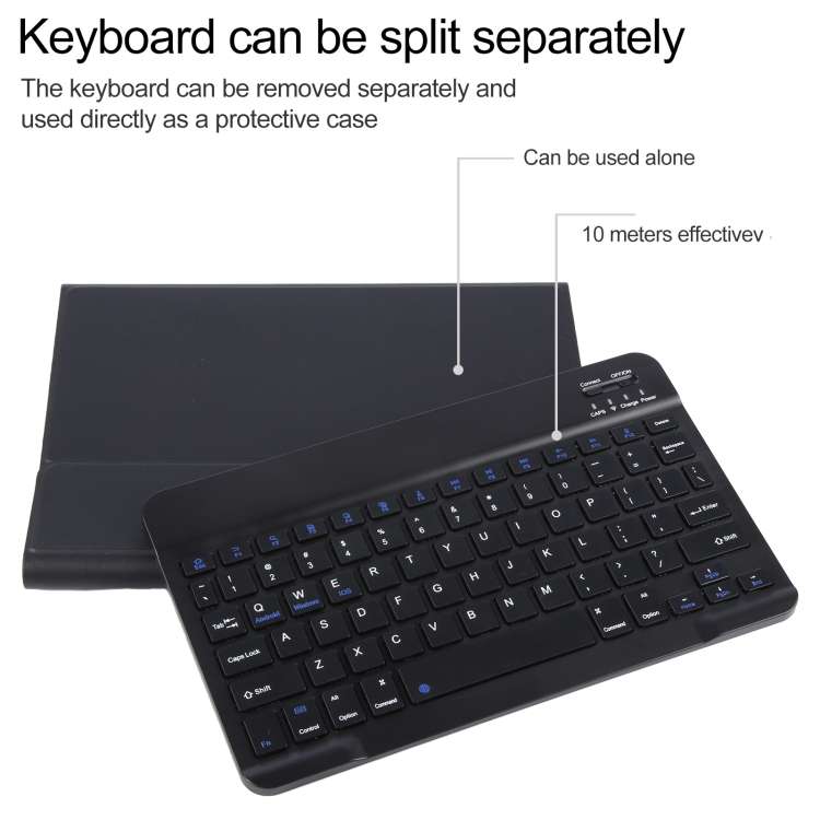 For iPad Pro 9.7 / 9.7 inch 2017 / 9.7 2018 / Air / Air 2 IP071 Separable ABS Smart Bluetooth Key...