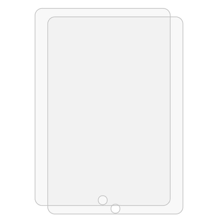 2 PCS For iPad 10.2 2021 / 2020 / 2019 9H Straight Edge Explosion-proof Tempered Glass Film