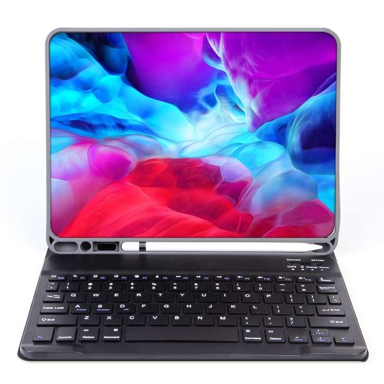 X-11B Skin Plain Texture Detachable Bluetooth Keyboard Tablet Case for iPad Pro 11 inch 2020 / 20...