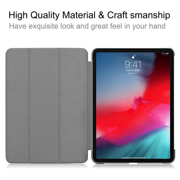 Horizontal Flip Graffiti Pattern Colored Painted Leather Case for iPad Pro 11 inch (2018), with T...