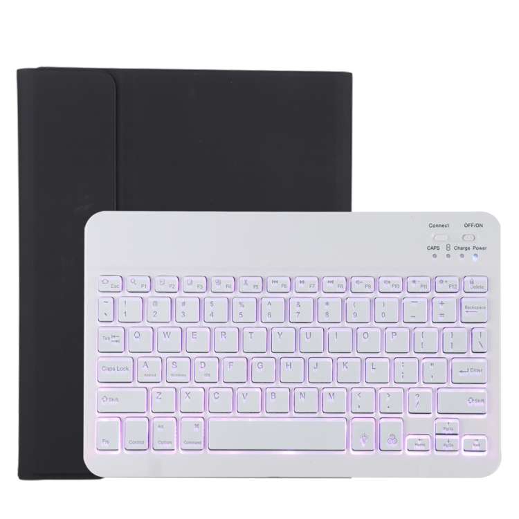 TG11BS Detachable Bluetooth White Keyboard Microfiber Leather Tablet Case for iPad Pro 11 inch (2...