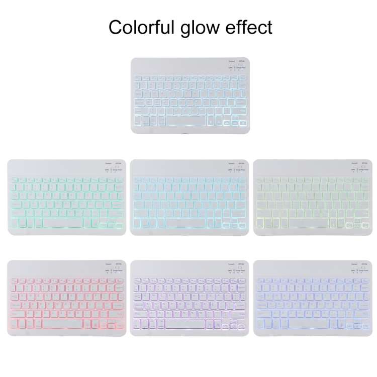 TG11BS Detachable Bluetooth White Keyboard Microfiber Leather Tablet Case for iPad Pro 11 inch (2...
