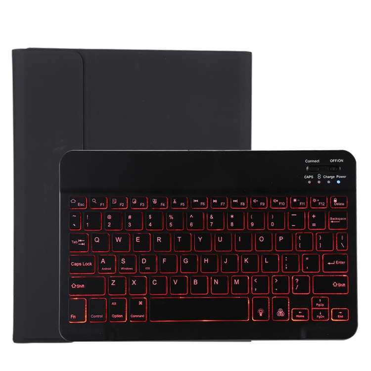 TG11BS Detachable Bluetooth Black Keyboard + Microfiber Leather Tablet Case for iPad Pro 11 inch ...
