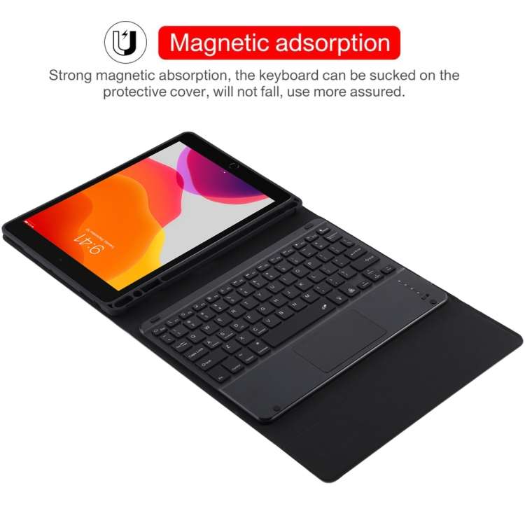 TG-102BCS Detachable Bluetooth Black Keyboard + Microfiber Leather Tablet Case for iPad 10.2 inch...