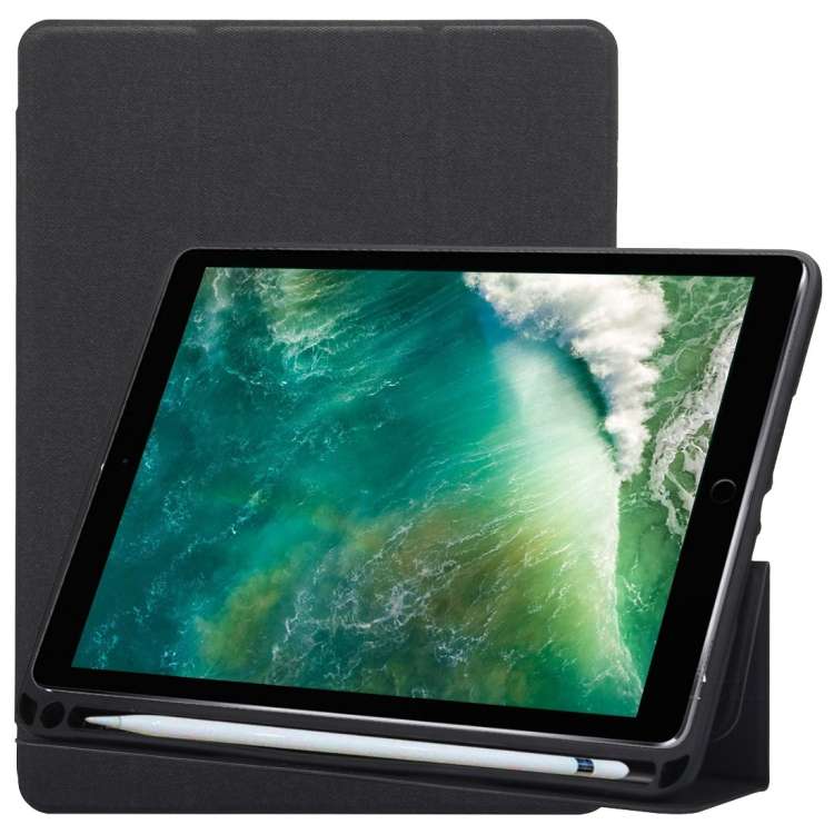 Cloth Texture Pattern Horizontal Flip Leather Case for iPad Pro 10.5 inch ,with Three-folding Hol...