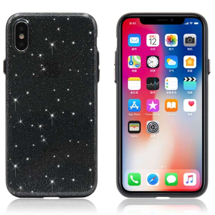 For iPhone X / XS Shimmering Powder PC Protective Back Cover Hard Case