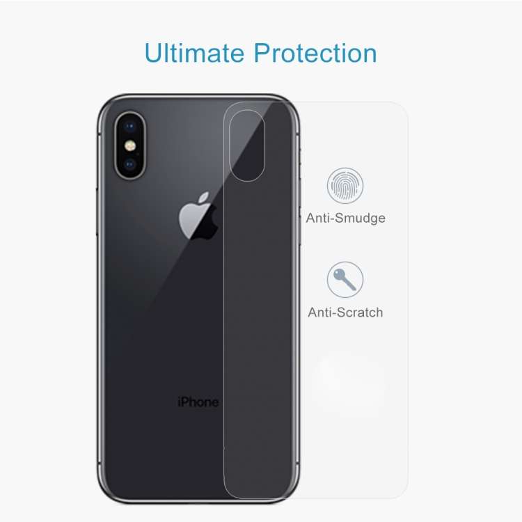 For iPhone X / XS Transparent Tempered Glass Back Screen Protector, For X