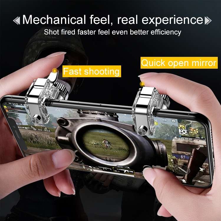 R11 Press Eat Chicken Mobile Phone Trigger Shooting Controller Button Handle, R11 Transparent
