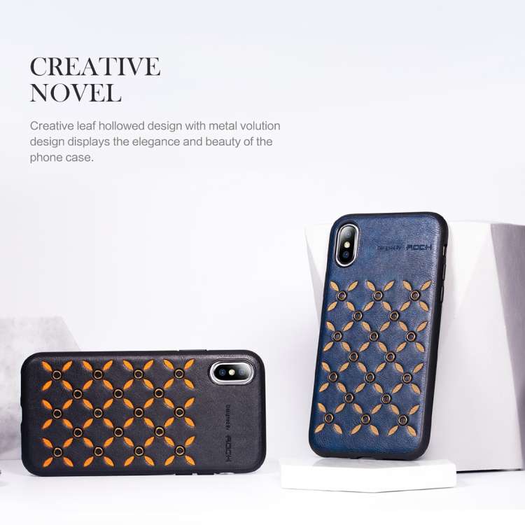 For iPhone XS Max ROCK Origin Series Business TPU + PU Protective Case, For XS Max