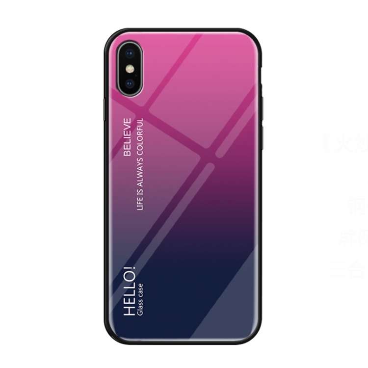 For iPhone XS Max Gradient Color Glass Case, iPhone XS Max