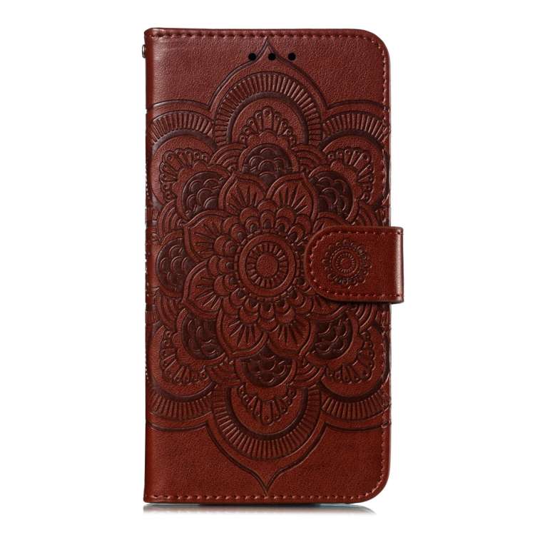 For iPhone XR Mandala Embossing Pattern Horizontal Flip Leather Case with Holder &amp; Card Slots...