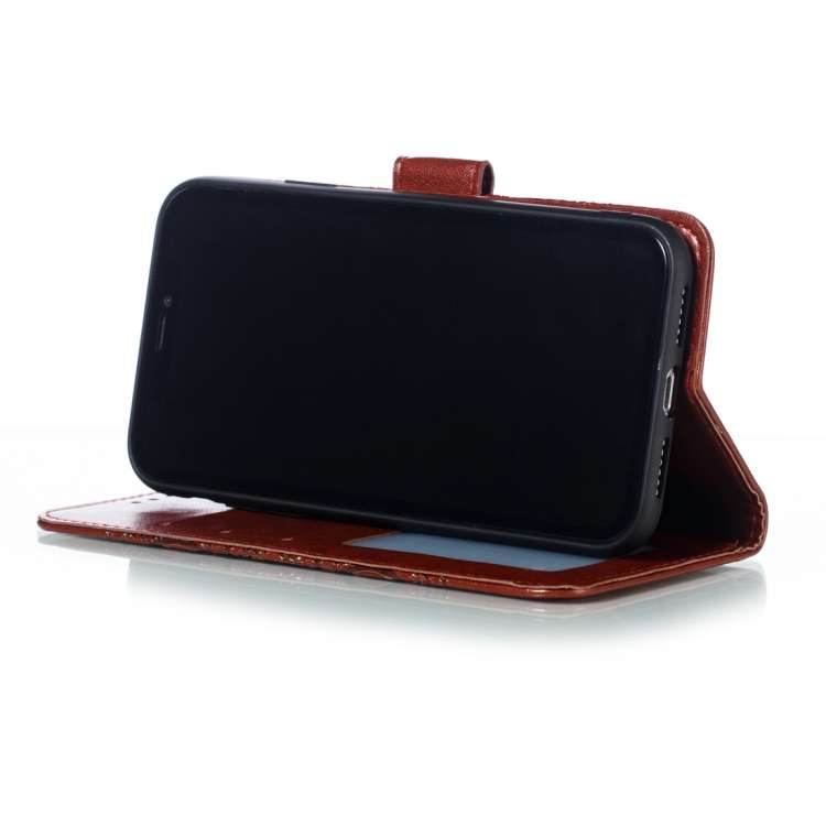 For iPhone XR Mandala Embossing Pattern Horizontal Flip Leather Case with Holder &amp; Card Slots...