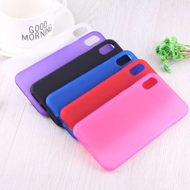 For iPhone XR Solid Color Frosted Soft TPU Case, For XR
