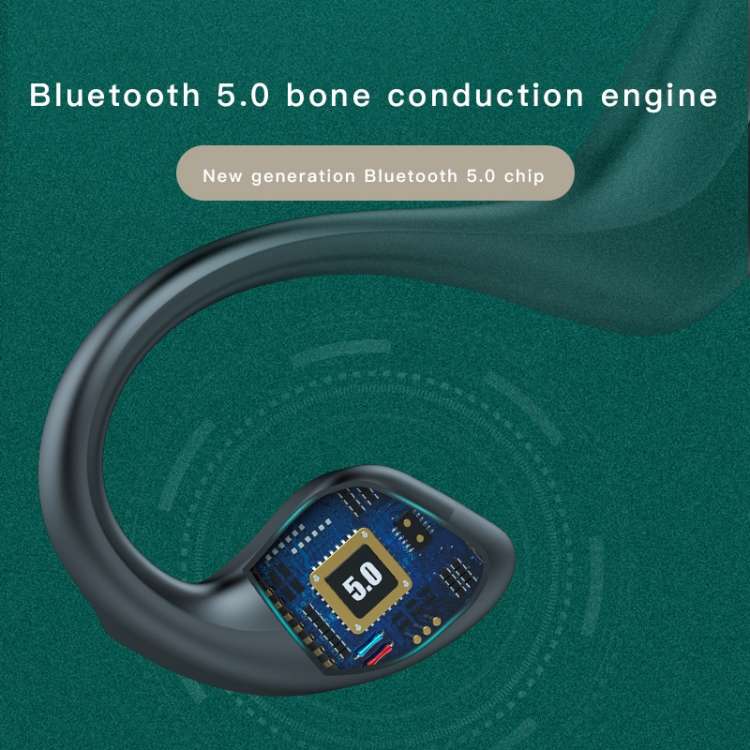 G100 Bluetooth 5.0 Wireless Ear-mounted Sports Waterproof Bone Conduction Earphone, G100