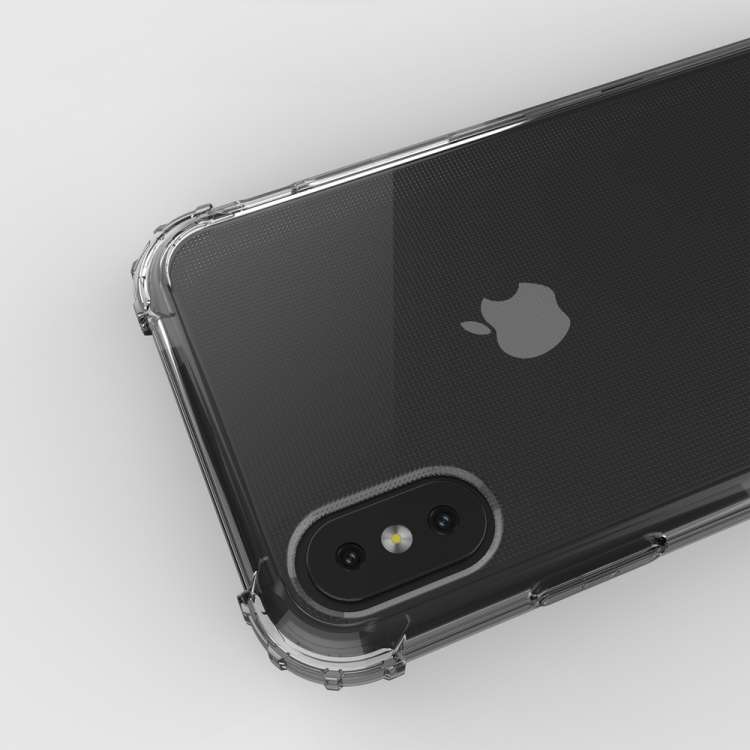 For iPhone X / XS Shockproof Transparent TPU Soft Case