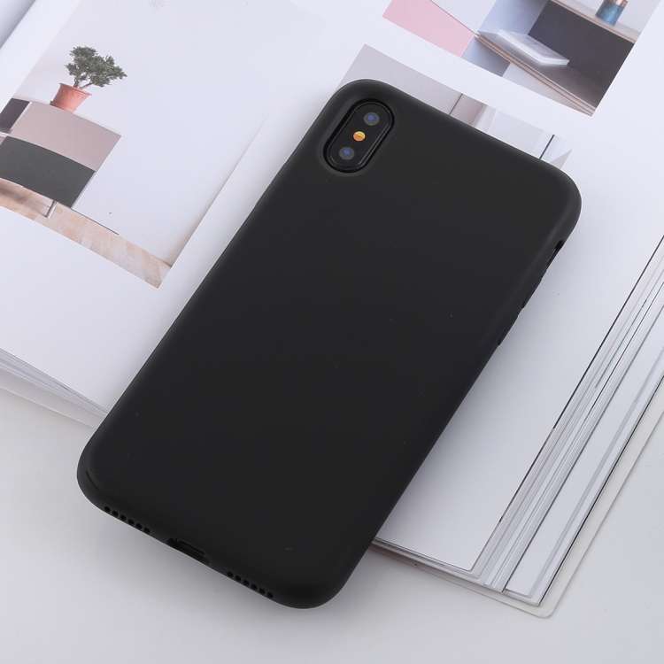 For iPhone X / XS Shockproof Solid Color Liquid Silicone Feel TPU Case, iPhone XS / X