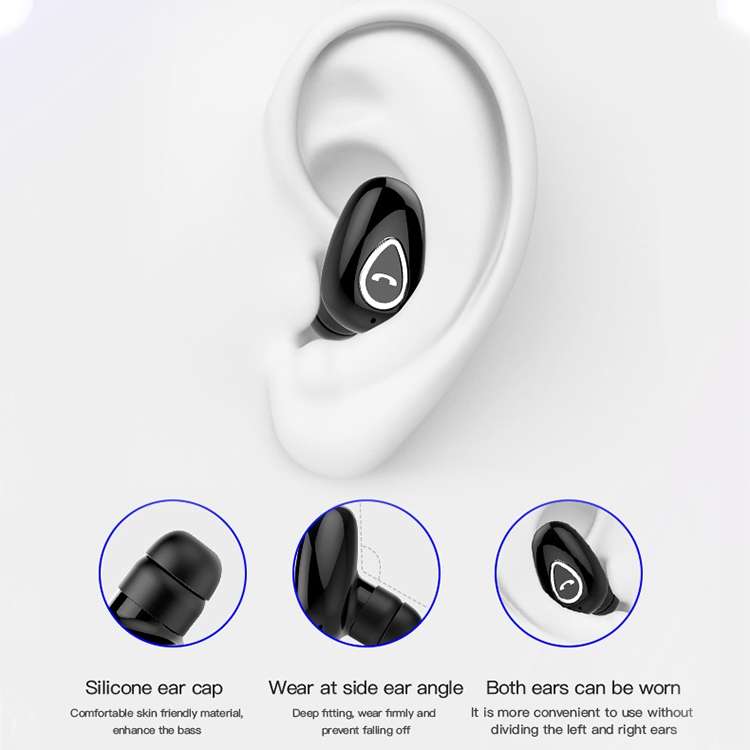 YX01 Sweatproof Bluetooth 4.1 Wireless Bluetooth Earphone with Charging Box, Support Memory Conne...