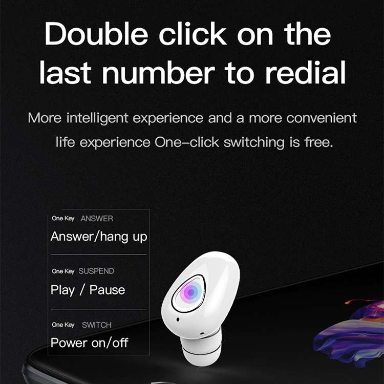 YX01 Sweatproof Bluetooth 4.1 Wireless Bluetooth Earphone with Charging Box, Support Memory Conne...