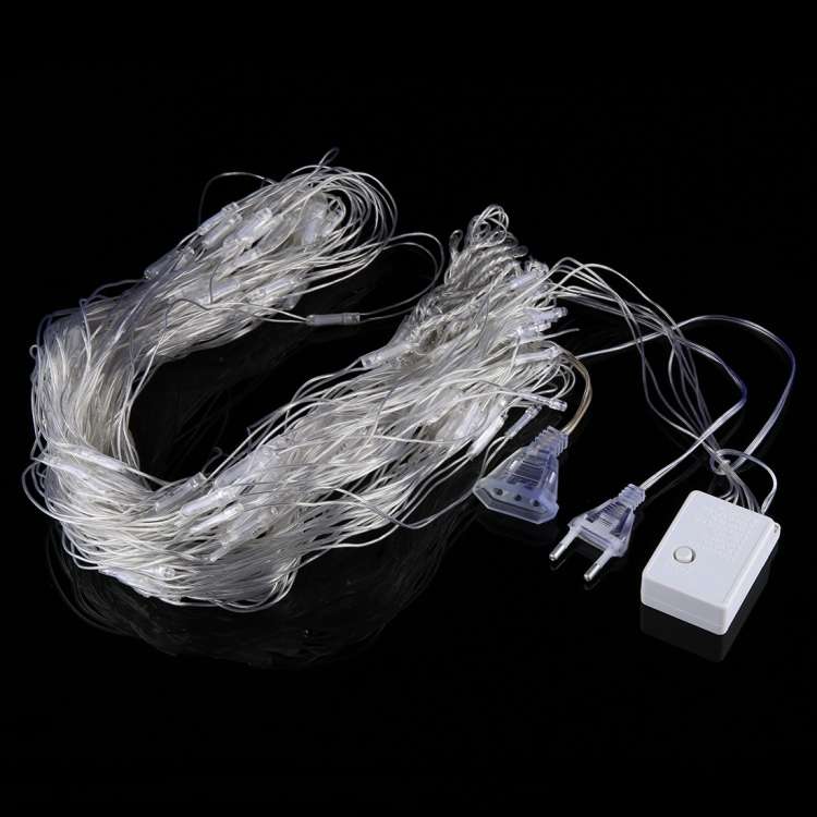 200 LEDs Reticular String Light with End Joint &amp; Multi-function Controller, Warm White EU Plu...