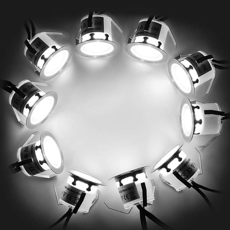 SMD 2835 500-600LM 4000-4500K Deck Light Buried Lamps LED Floor Light Wall Spotlight, Cutout Size...