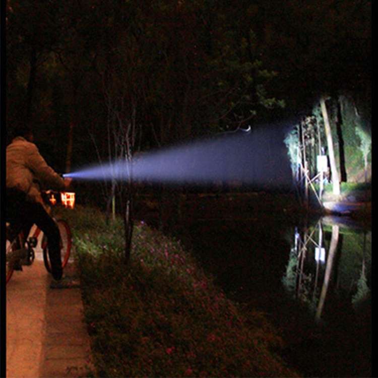 KS-739 USB Charging Waterproof T6+XPE Fixed Focus LED Flashlight with 4-Modes