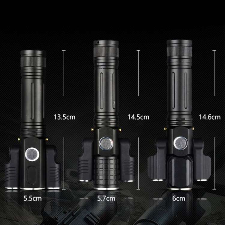 KS-739 USB Charging Waterproof T6+XPE Fixed Focus LED Flashlight with 4-Modes