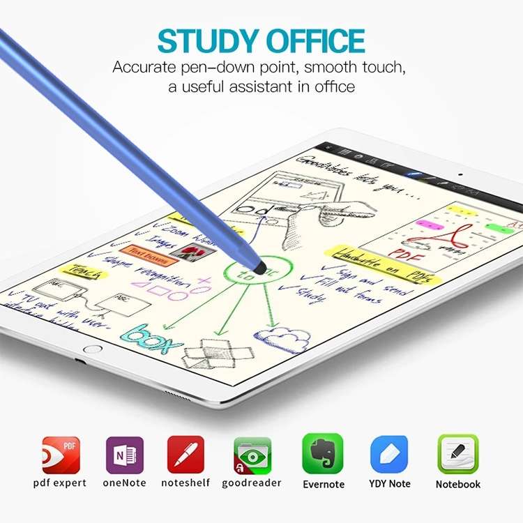 Universal Two-end Rubber Nibs Capacitive Stylus Pen with Magnetic Cap