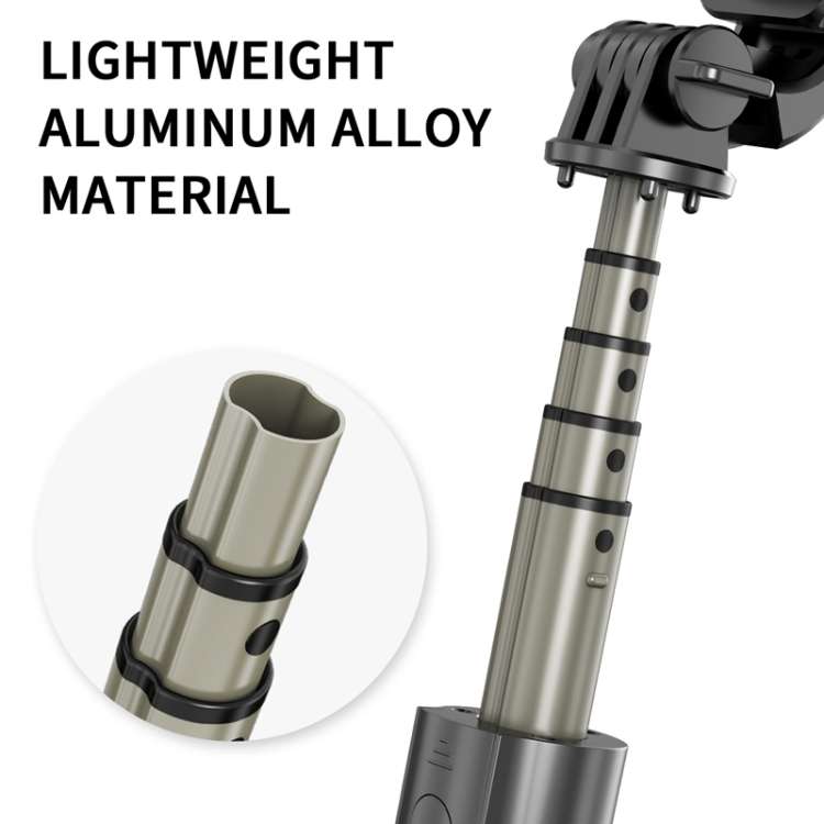 L03 Aluminum Alloy Foldable Bluetooth Tripod Selfie Stick, L03 Black