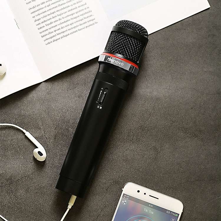 Original Lenovo UM20-U K Song Wireless Digital Microphone Live Recording Equipment with Wireless ...