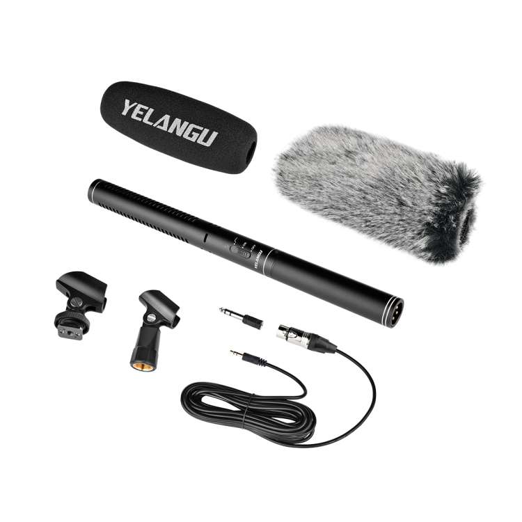 YELANGU YLG9933A MIC07 Professional Interview Condenser Video Shotgun Microphone with 6.5mm Audio...