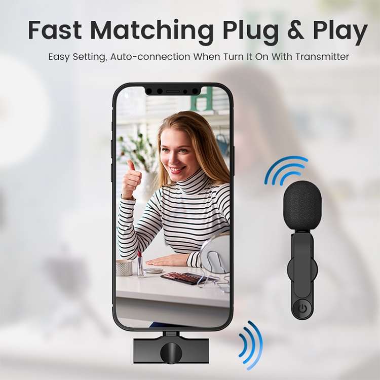 EP033T 8 Pin Interface Lavalier Wireless Radio Microphone