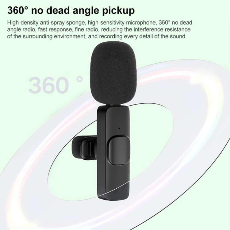 LT07 8 Pin Interface Mini Wireless Lavalier Microphone