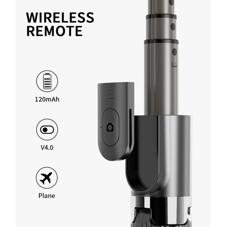 L08 Adjustable Gimbal Stabilize Bluetooth Self-timer Pole Tripod Selfie Stick