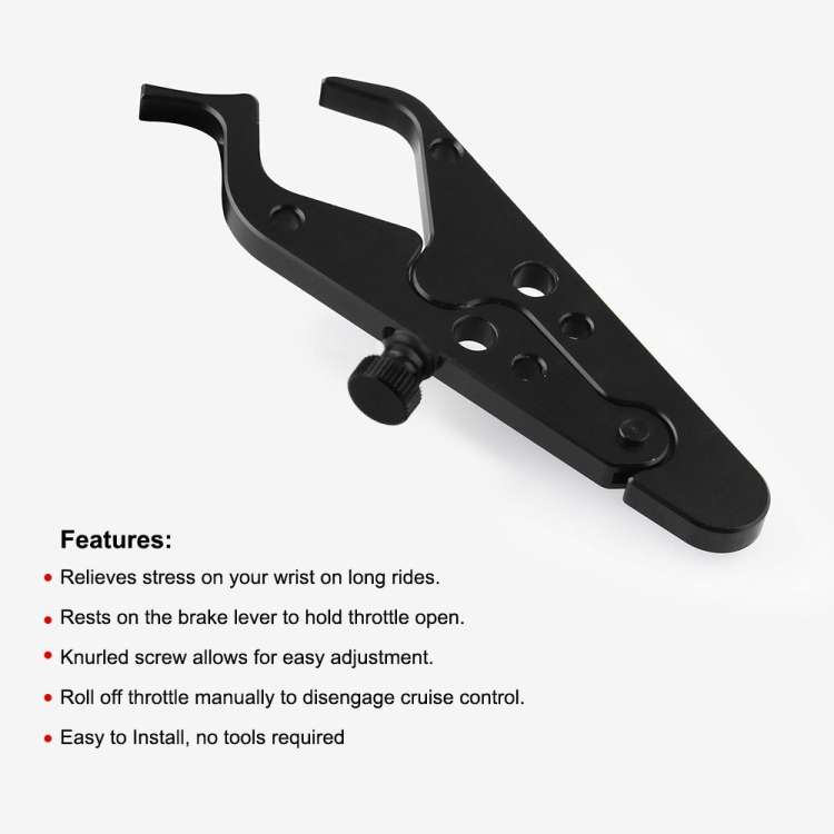 MB-OT312-BK Universal Motorcycle Modified Aluminum Throttle Control Clip Auxiliary Handle Fixed C...