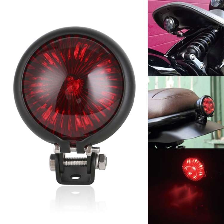 Speedpark 12V Motorcycle Modified Tail Light Brake Light for Harley, For Harley(Black), For Harle...