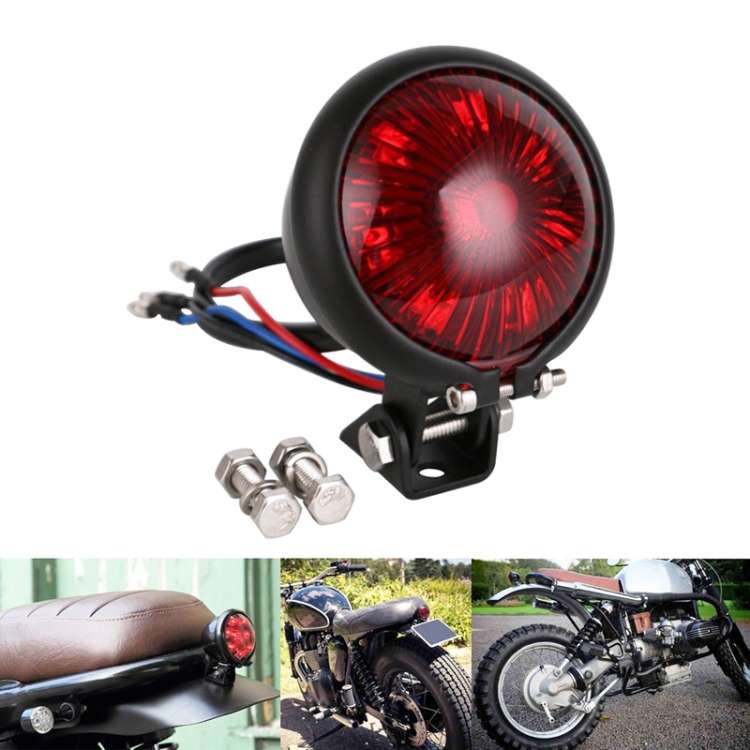 Speedpark 12V Motorcycle Modified Tail Light Brake Light for Harley, For Harley(Black), For Harle...