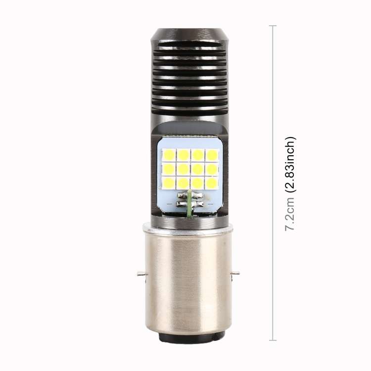 BA20D DC12V / 7.4W Motorcycle LED Headlight with 24LEDs SMD-3030 Lamp Beads, BA20D Style 2 (White...