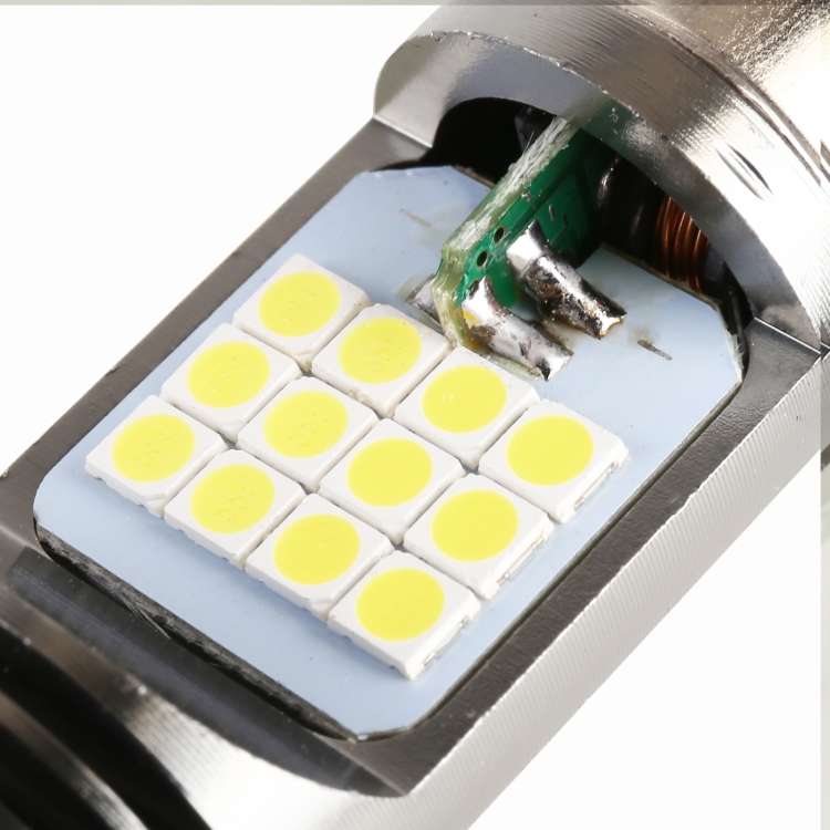 BA20D DC12V / 7.4W Motorcycle LED Headlight with 24LEDs SMD-3030 Lamp Beads, BA20D Style 2 (White...