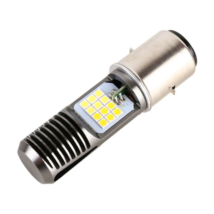 BA20D DC12V / 7.4W Motorcycle LED Headlight with 24LEDs SMD-3030 Lamp Beads, BA20D Style 2 (White...