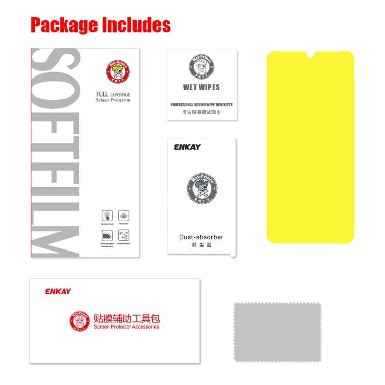 ENKAY Hat-Prince 0.1mm 3D Full Screen Protector Explosion-proof Hydrogel Film for Huawei P30 Pro